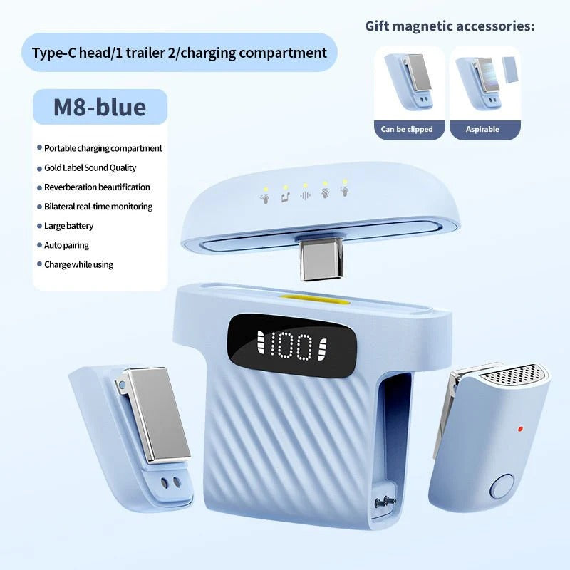 Mini Wireless Microphone — Noise Reduction