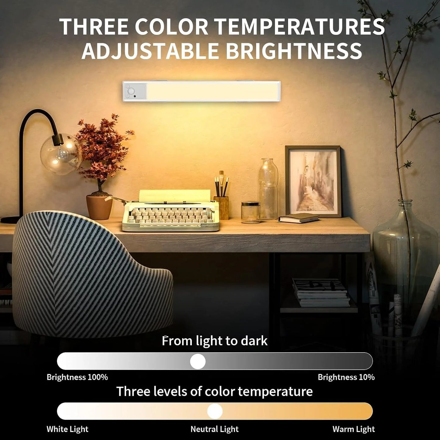 Motion Sensor Light Bar — Wireless & Rechargeable