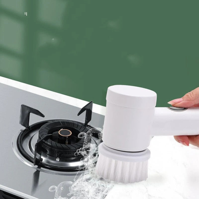 Electric Cleaning Brush — 5 Heads Set