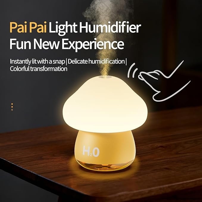 Paipai Lamp Humidifier — Tap-On Night Light