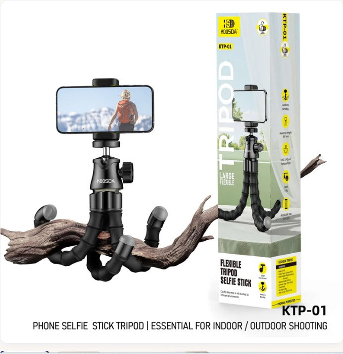 Hoosda flexible octopus tripod selfie stick KTP-01 — Souqella UAE