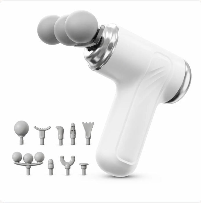 Light Age fascia massage gun with interchangeable heads — Souqella UAE