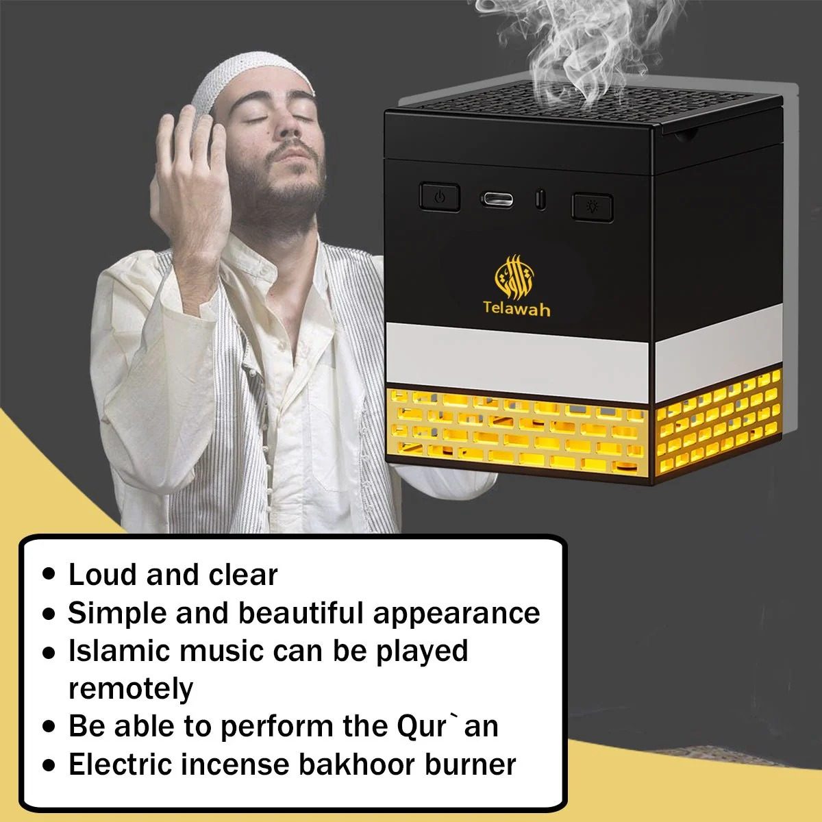 Telawah — Electric Bakhoor Burner + Full Quran Speaker